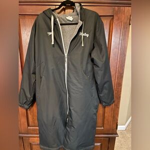 Personalized with name Hailey, Speedo Black Long Jacket swim coat
